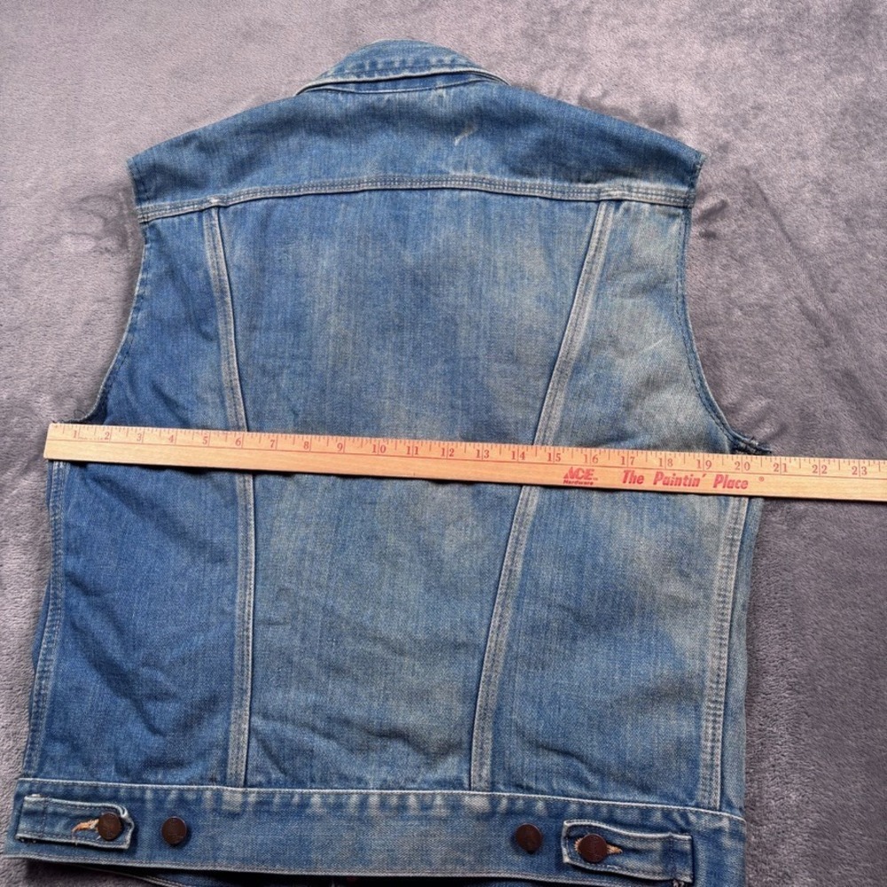 Wrangler Trucker Jacket 126MJ Mens 42 M-L Blue No-Fault Denim USA 70s Sanforset - Picture 6 of 12